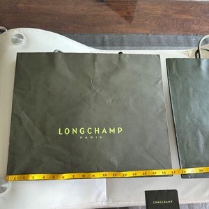 Two Longchamp large paper bags